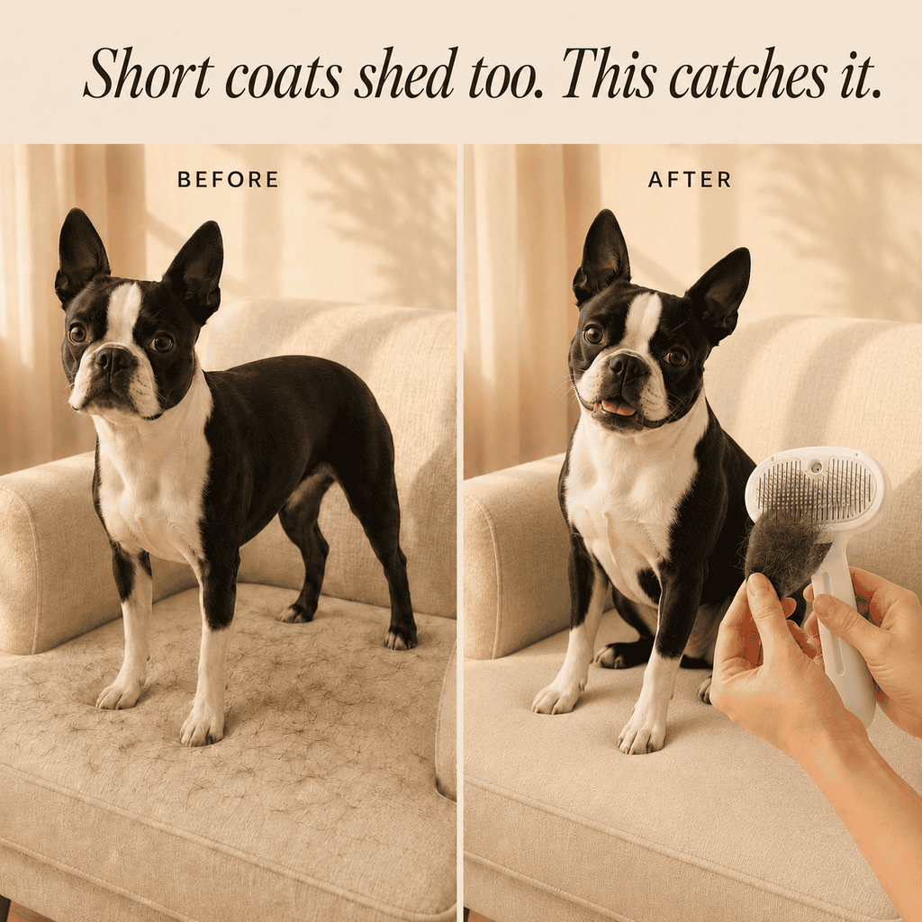 5-in-1 Pet Mist Grooming Brush | Detangles | Desheds & Massages While You Brush