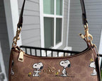 Coach x Peanuts Teri Shoulder Bag Signature Canvas Snoopy Print CBJ88 NWT