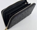 Coach F53834 Long Zip Around Wallet Signature Leather Black Japan New