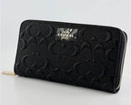 Coach F53834 Long Zip Around Wallet Signature Leather Black Japan New