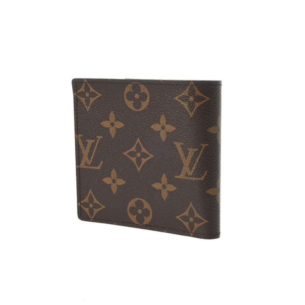 Louis Vuitton Marco M61675 Bi-Fold Wallet Monogram Canvas Brown Vintage