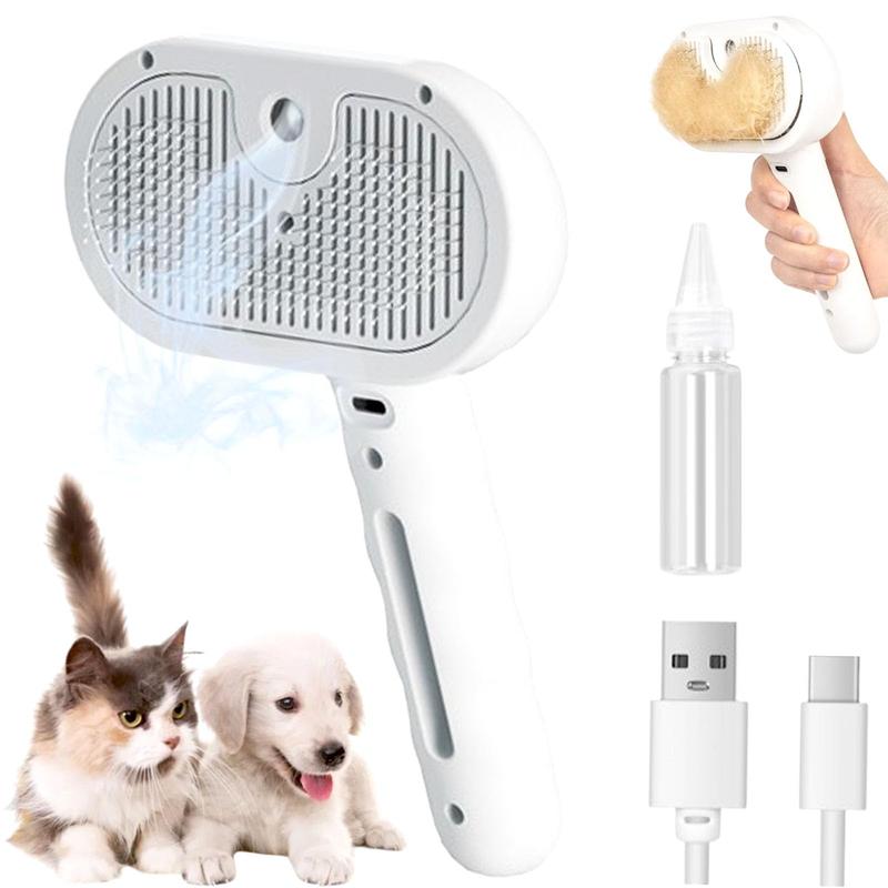 5-in-1 Pet Mist Grooming Brush | Detangles | Desheds & Massages While You Brush