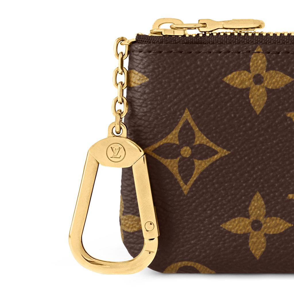 Louis Vuitton M62650 Key Pouch Monogram Canvas Coin Card Holder with Key Ring