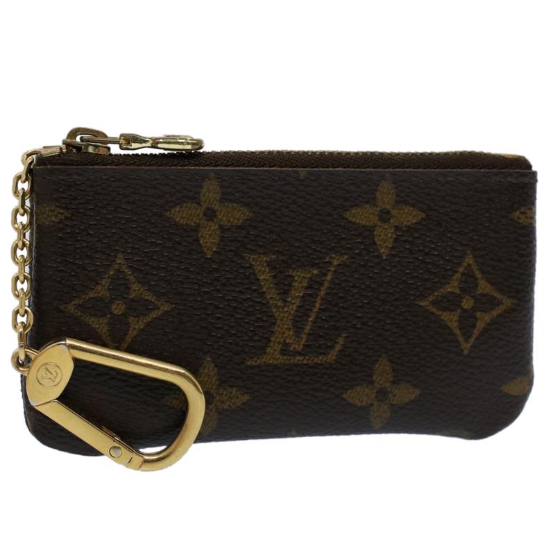 Louis Vuitton M62650 Key Pouch Monogram Canvas Coin Card Holder with Key Ring