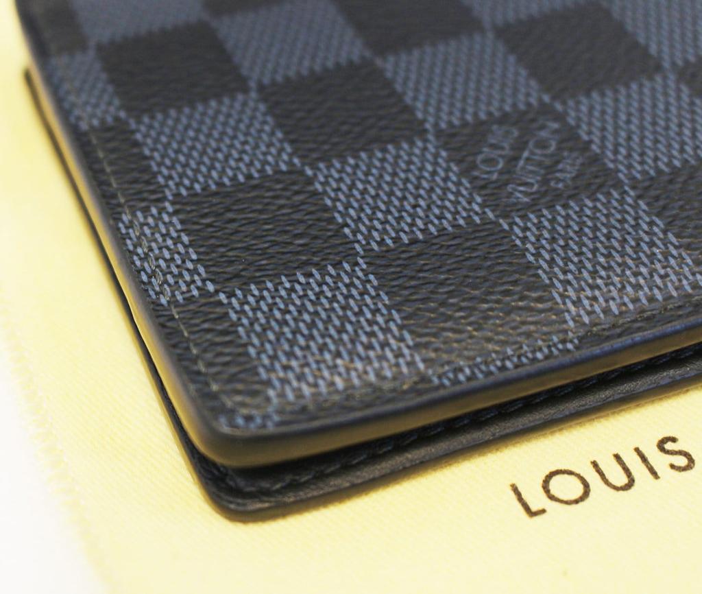 Louis Vuitton N62663 Multiple Wallet Damier Graphite Canvas Men's Bifold Wallet Black Grey