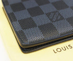 Louis Vuitton N62663 Multiple Wallet Damier Graphite Canvas Men's Bifold Wallet Black Grey