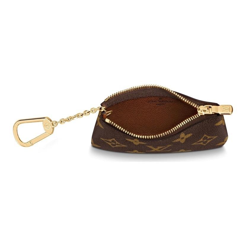 Louis Vuitton M62650 Key Pouch Monogram Canvas Coin Card Holder with Key Ring
